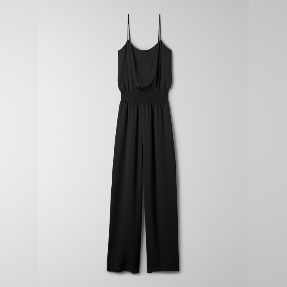 Aritzia Babaton Black Scala Wide leg Jumpsuit Flowy Black sz Medium - Picture 5 of 16